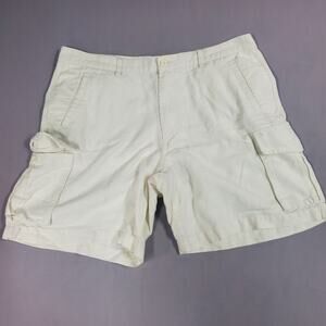 Breakwater Cargo Shorts Men's Size 40 Cotton Linen Blend Beach Vibes Summer